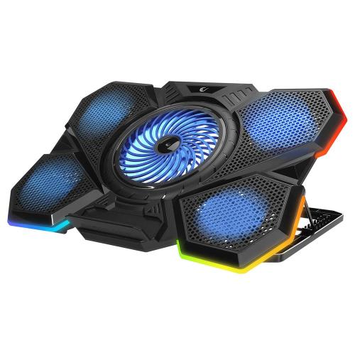 Addison Rampage Ad-Rc13 Bellatrıx Siyah 5 Fan 2 Usb Rgb Işıklı 15"-17"