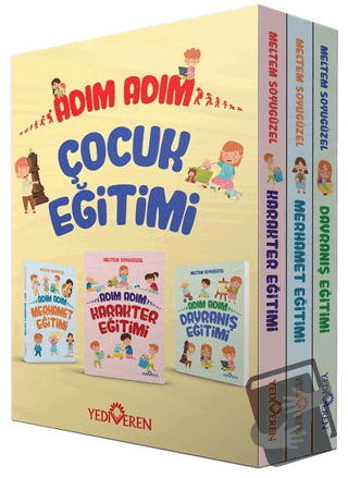 Adım Adım Çocuk Eğitimi Kutulu Set - Meltem Soyugüzel - Yediveren Yayı