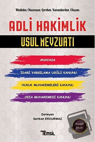 Adli Hakimlik Usul Mevzuatı - Sertkan Erdurmaz - Temsil Kitap - Fiyatı