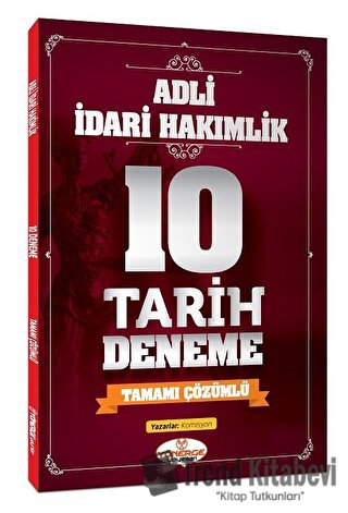 Adli İdari Hakimlik Tarih 10 Deneme Çözümlü Yönerge Yayınları, Kolekti