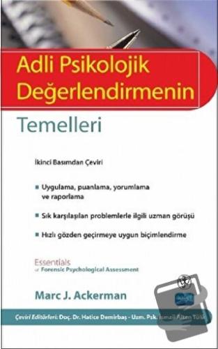 Adli Psikolojik Değerlendirmenin Temelleri - Marc J. Ackerman - Nobel 