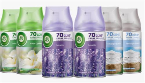 Airwick 250Ml 6Lı (Lavanta-Bahar Çiçekleri-Temizliğin Esintisi) Oda Ko