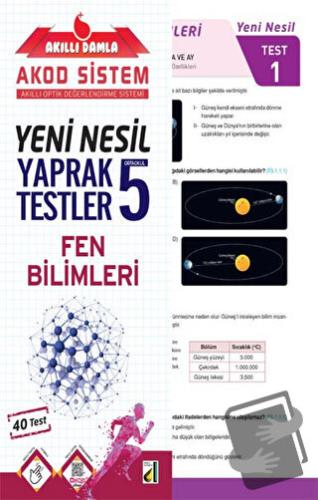 Akıllı Damla Fen Bilimleri Yeni Nesil Yaprak Testler - 5. Sınıf - Kole