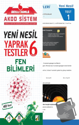 Akıllı Damla Fen Bilimleri Yeni Nesil Yaprak Testler - 6. Sınıf - Kole