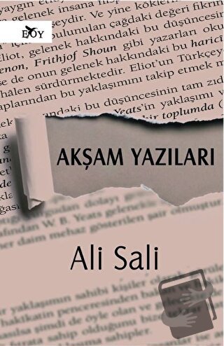 Akşam Yazıları - Ali Sali - Edebiyat Ortamı Yayınları - Fiyatı - Yorum