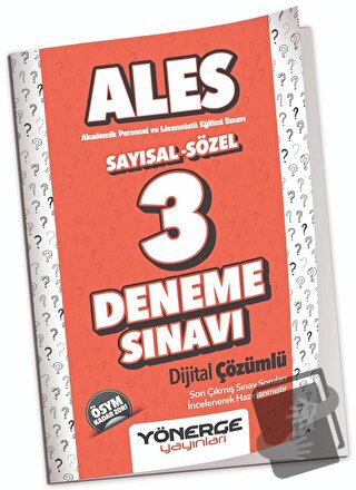 ALES 3 Deneme Çözümlü, Kolektif, Yönerge Yayınları, Fiyatı, Yorumları,