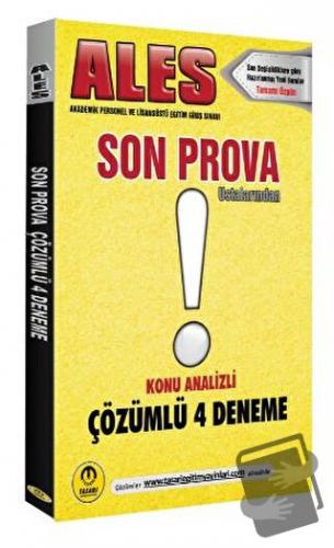 ALES Son Prova 4 Çözümlü Deneme - Kolektif - Tasarı Eğitim Yayınları -