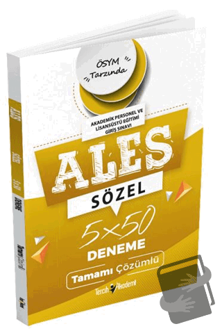 ALES Sözel 5x50 Deneme Tamamı Çözümlü - Kolektif - Tercih Akademi Yayı