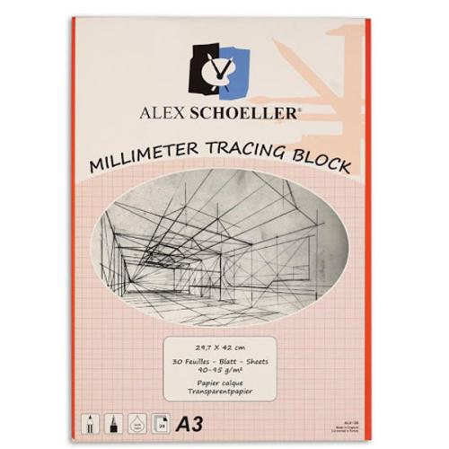 Alex Schoeller Milimetrik Aydınger A4 30 Yp Kırmızı - - Alex Schoeller