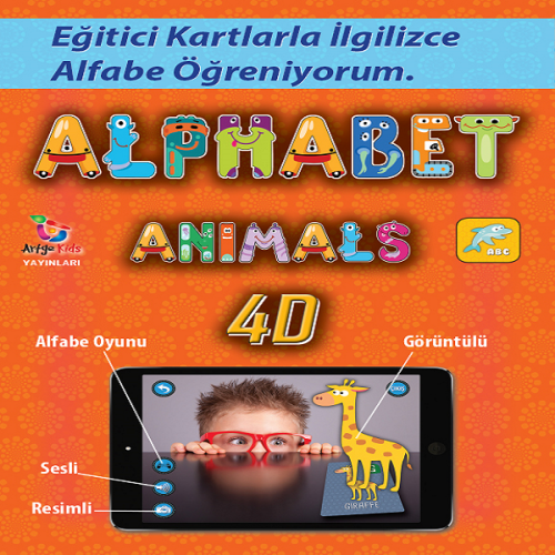 Alfabe 4D Canlanıyor Artırılmış Gerçeklik Kartları - - Artge Kıds - Fi