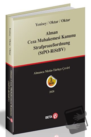 Alman Ceza Muhakemesi Kanunu StrafprozeBordnung (StPO-RiStBV) - Feridu