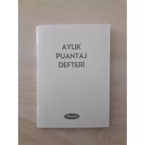 Altınyıldız Aylık Puantaj Defteri Büyük - 12'li Paket - - Altınyıldız 