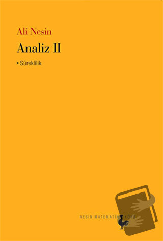 Analiz 2 - Ali Nesin - Nesin Matematik Köyü - Fiyatı - Yorumları - Sat