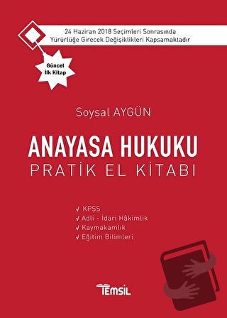 Anayasa Hukuku (Pratik El Kitabı) - Soysal Aygün - Temsil Kitap - Fiya