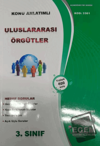 AÖF 3. Sınıf Uluslararası Örgütler Konu Anlatımlı Kod: 3361 - Kolektif