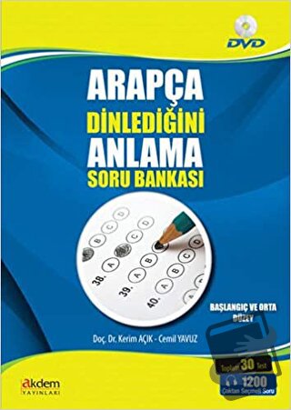 Arapça Dinlediğini Anlama Soru Bankası (Ciltli) - Cemil Yavuz - Akdem 