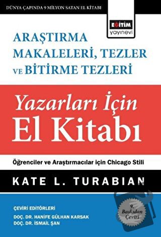 Araştırma Makaleleri, Tezler Ve Bitirme Tezleri Yazarları İçin El Kita