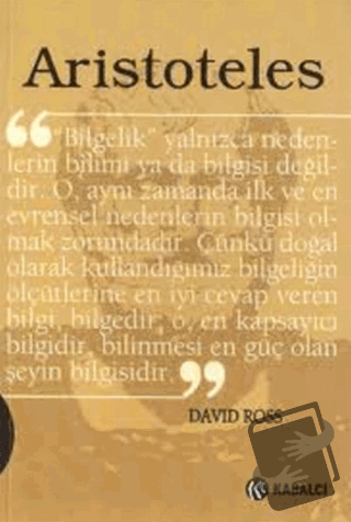 Aristoteles - David Ross - Kabalcı Yayınevi - Doruk Yayınları - Fiyatı