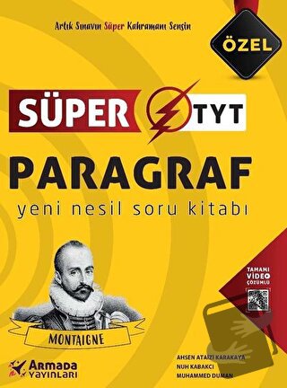 Armada YKS TYT Paragraf Süper Soru Kitabı - Ahsen Ataizi Karakaya - Ar