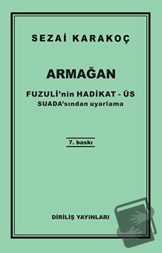 Armağan - Sezai Karakoç - Diriliş Yayınları - Fiyatı - Yorumları - Sat