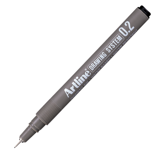 Artline Çizim Kalemi 0.2 Mm Siyah Ek232 - 12'li Paket - - Artline - Fi