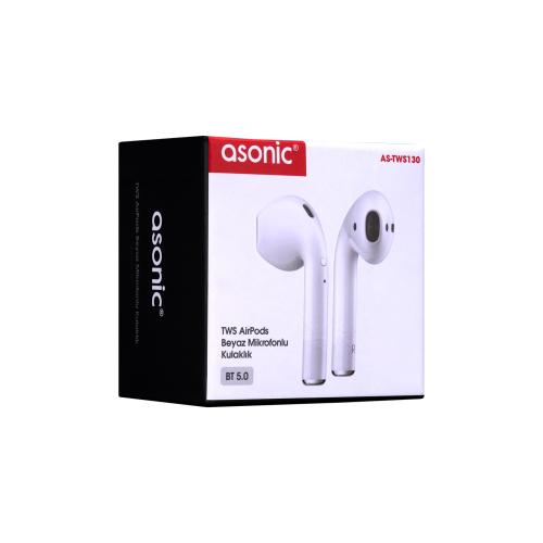 Asonic As-Tws130 Beyaz Mobil Telefon Uyumlu Bluetooth Tws Airpods Mikr