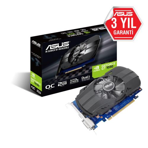 Asus 2Gb Ph-Gt1030-O2G Gddr5 6008Mhz 64-Bit Dvı-Hdmı (Ph-Gt1030-O2G) E