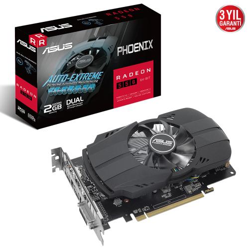 Asus Amd Radeon Rx550 2Gb 64Bit Gddr5 Pcı-Express 3.0 Ekran Kartı (Ph-