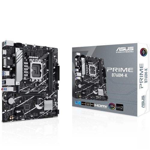 Asus Prime B760M-K D5 Intel B760 Soket 1700 Ddr5 8000(Oc)Mhz Matx Gami