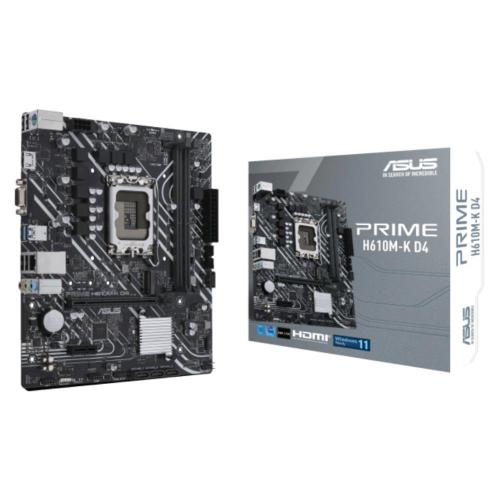 Asus Prime H610M-K D4 Argb 3200Mhz Ddr4 Soket 1700 M.2 Hdmı D-Sub Matx