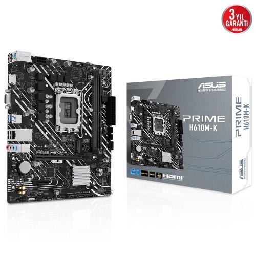 Asus Prime H610M-K Intel Soket Lga1700 Ddr5 5600Mhz Matx Gaming (Oyunc