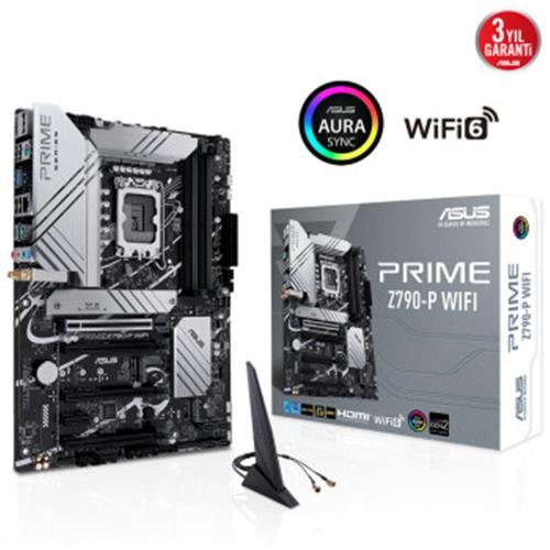 Asus Prıme Z790-P Wıfı Intel Z790 Lga1700 Ddr5 7200 Dp Hdmı 3X M2 Usb3