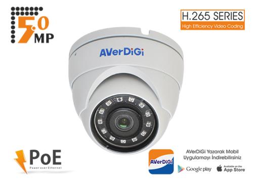 Averdigi Ad-850D 5.0Mp 3.6Mm Lens 18 Smd Led H.265 Poe Ir Dome Ip Kame