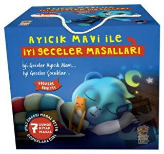 Ayıcık Mavi ile İyi Geceler Masalları Seti (7 Kitap Takım) - Melek Din