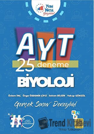 AYT Biyoloji 25 Deneme Sınavı, Özlem İnç, Yeni Nesil Yayınevi, Fiyatı,