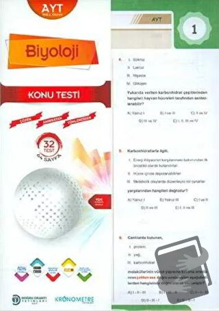 AYT Biyoloji Yaprak Test - Kolektif - Doğru Orantı Yayınları - Fiyatı 