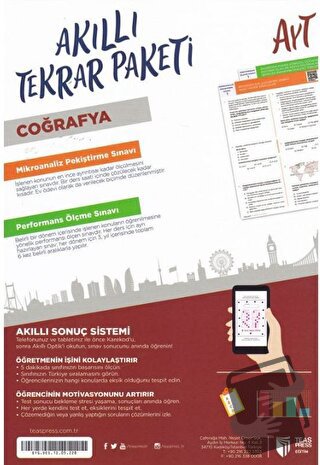 AYT Coğrafya Akıllı Tekrar Paketleri - Kolektif - Teas Press - Fiyatı 