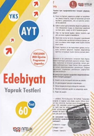 AYT Edebiyat 60 Yaprak Test - Kolektif - Nitelik Yayınları - Fiyatı - 