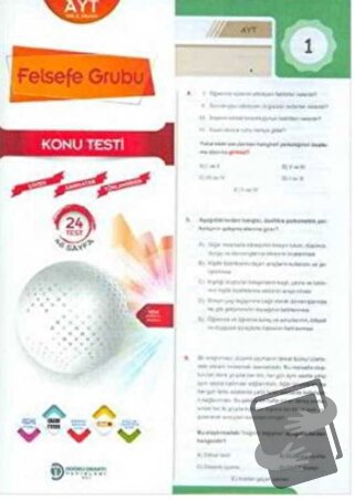 AYT Felsefe Grubu Yaprak Test - Kolektif - Doğru Orantı Yayınları - Fi