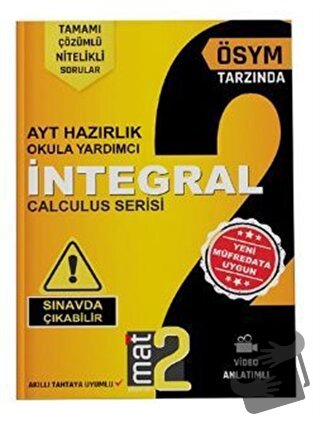 AYT Hazırlık Okula Yardımcı İntegral Calculus Serisi - Kolektif - Mat2