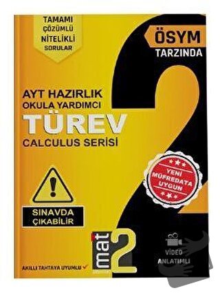 AYT Hazırlık Okula Yardımcı Türev Calculus Serisi - Kolektif - Mat2 Ya