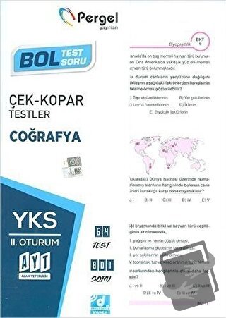 AYT İkinci Oturum Coğrafya Test - Kolektif - Pergel Yayınları - Fiyatı