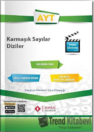 AYT Karmaşık Sayılar Diziler, Kolektif, Sonuç Yayınları, Fiyatı, Yorum