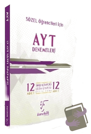 AYT Sözel 12'li Deneme Sınavı - Kolektif - Karekök Yayıncılık - Fiyatı