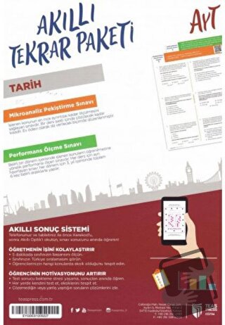 AYT Tarih Akıllı Tekrar Paketleri - Kolektif - Teas Press - Fiyatı - Y