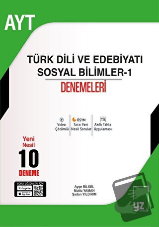 AYT Türk Dili Ve Edebiyatı - Sosyal Bilimleri - 1 - Kolektif - YZ Yayı