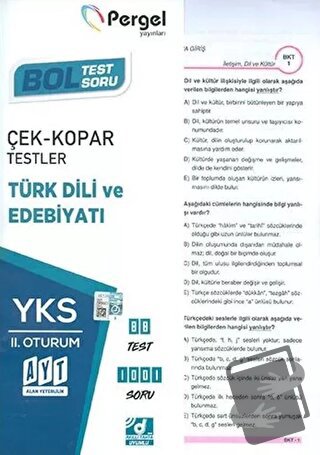 AYT Türk Dili Ve Edebiyatı Yaprak Test - Kolektif - Pergel Yayınları -