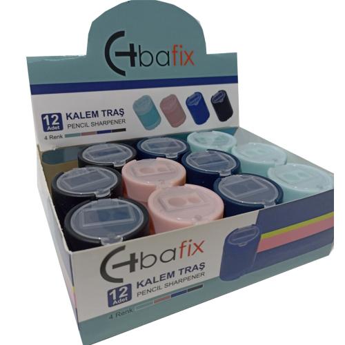 Bafix Kalemtıraş Çift Delikli Kapaklı Ts8142 - 12'li Paket - - Bafix -