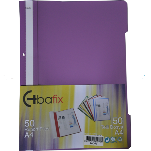 Bafix Telli Dosya Plastik Xl Mor A4 - 50'li Paket - - Bafix - Fiyatı -