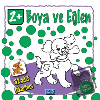 Boya ve Eğlen - Yeşil Kitap - 32 Adet Çıkartma - Kolektif - Parıltı Ya